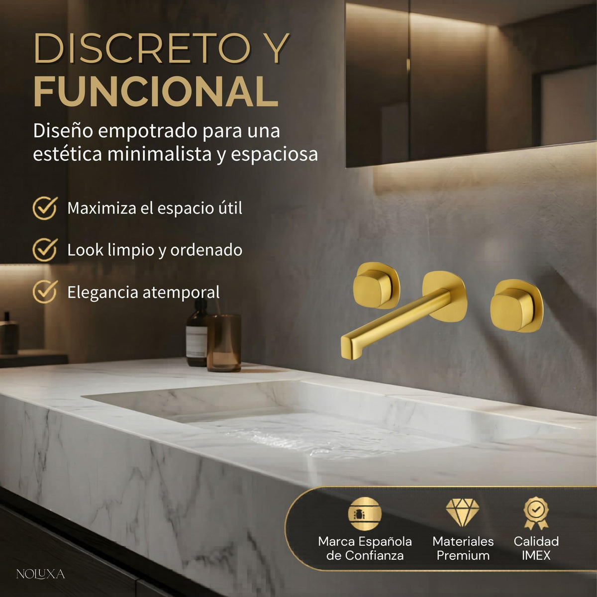 GRIFO LAVABO EMPOTRADO BIMANDO SERIE TOSCANA