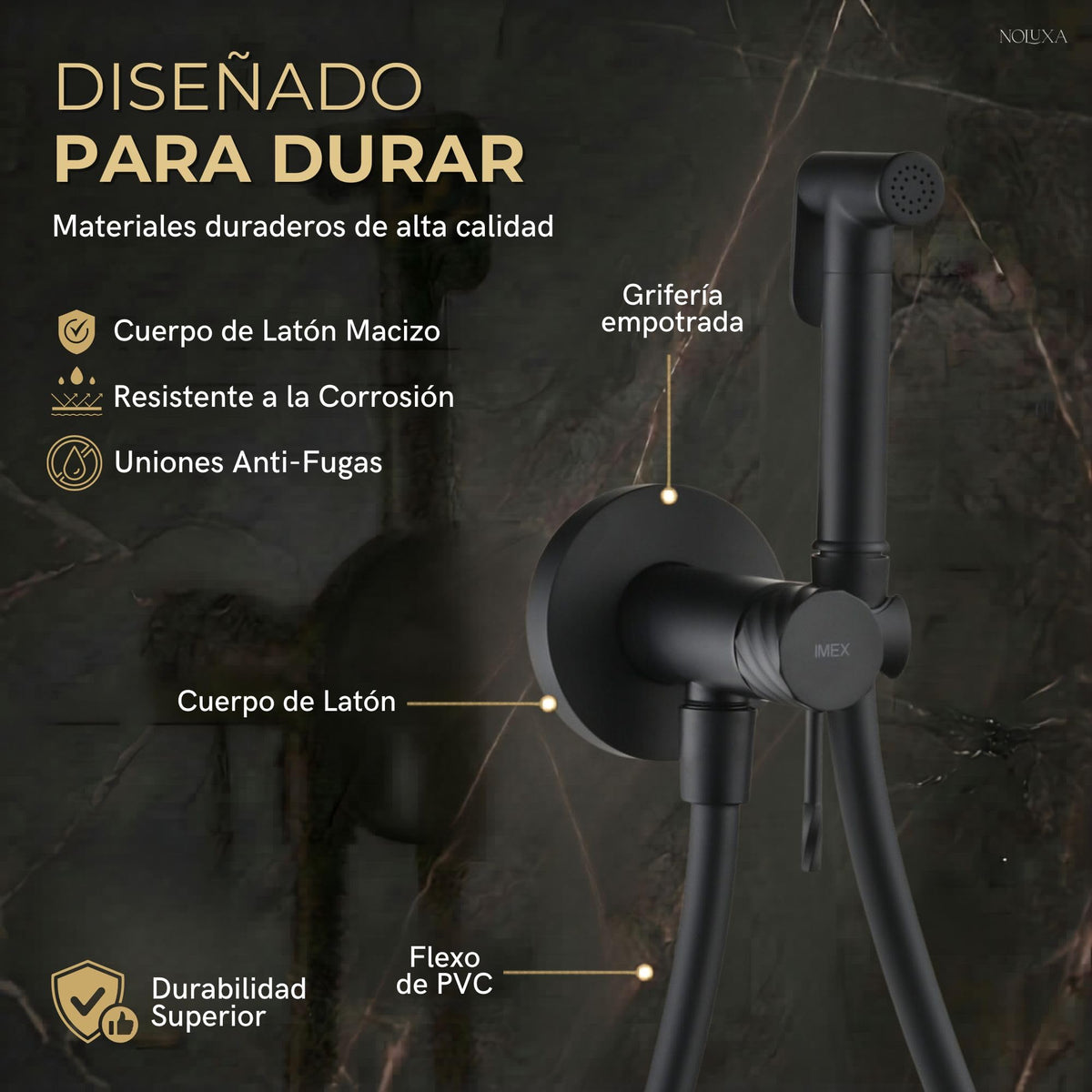 DUCHA HIGIÉNICA EMPOTRADA PARA WC SERIE BLESS
