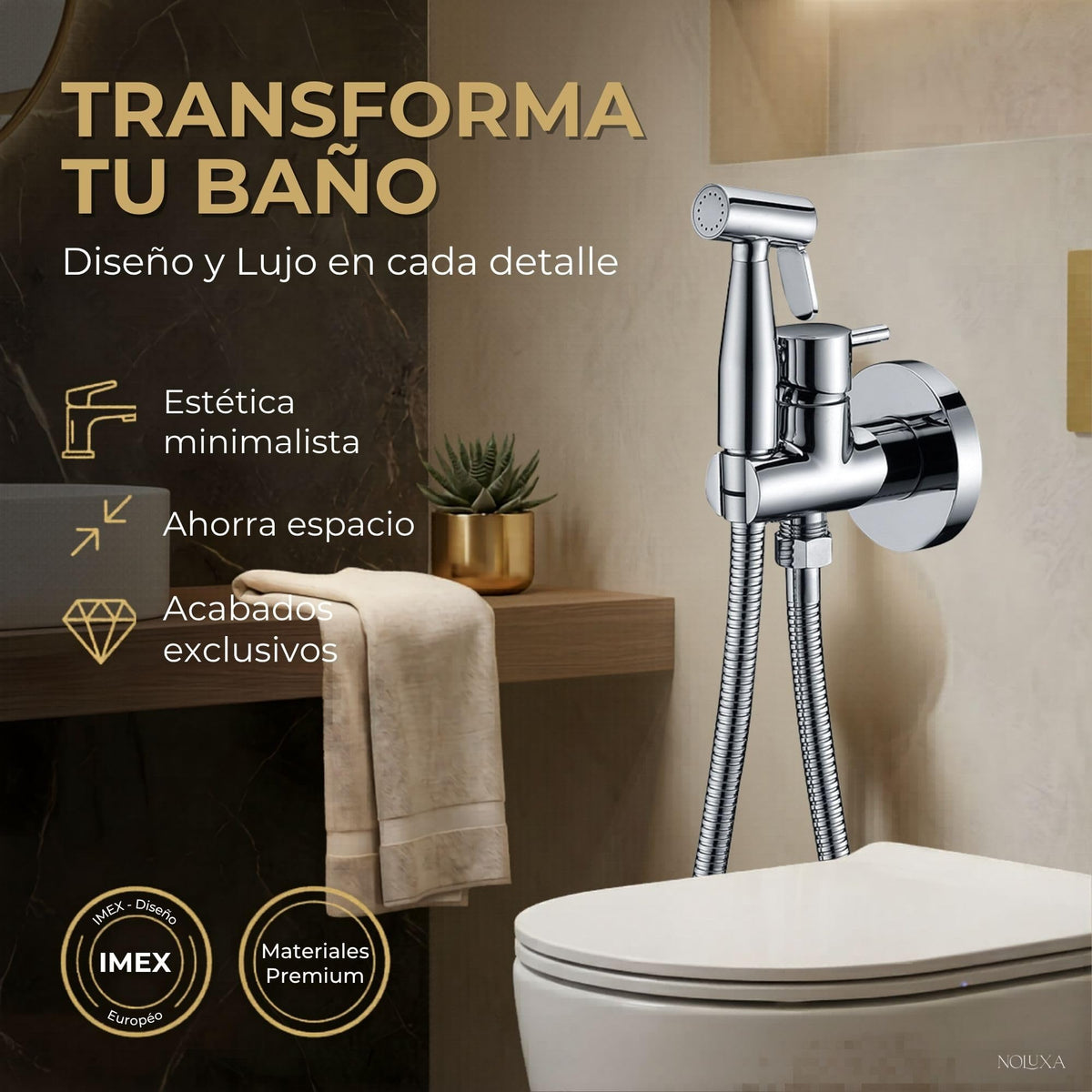 GRIFO EMPOTRADO DE BIDÉ MÚNICH SERIE MÚNICH Cromado
