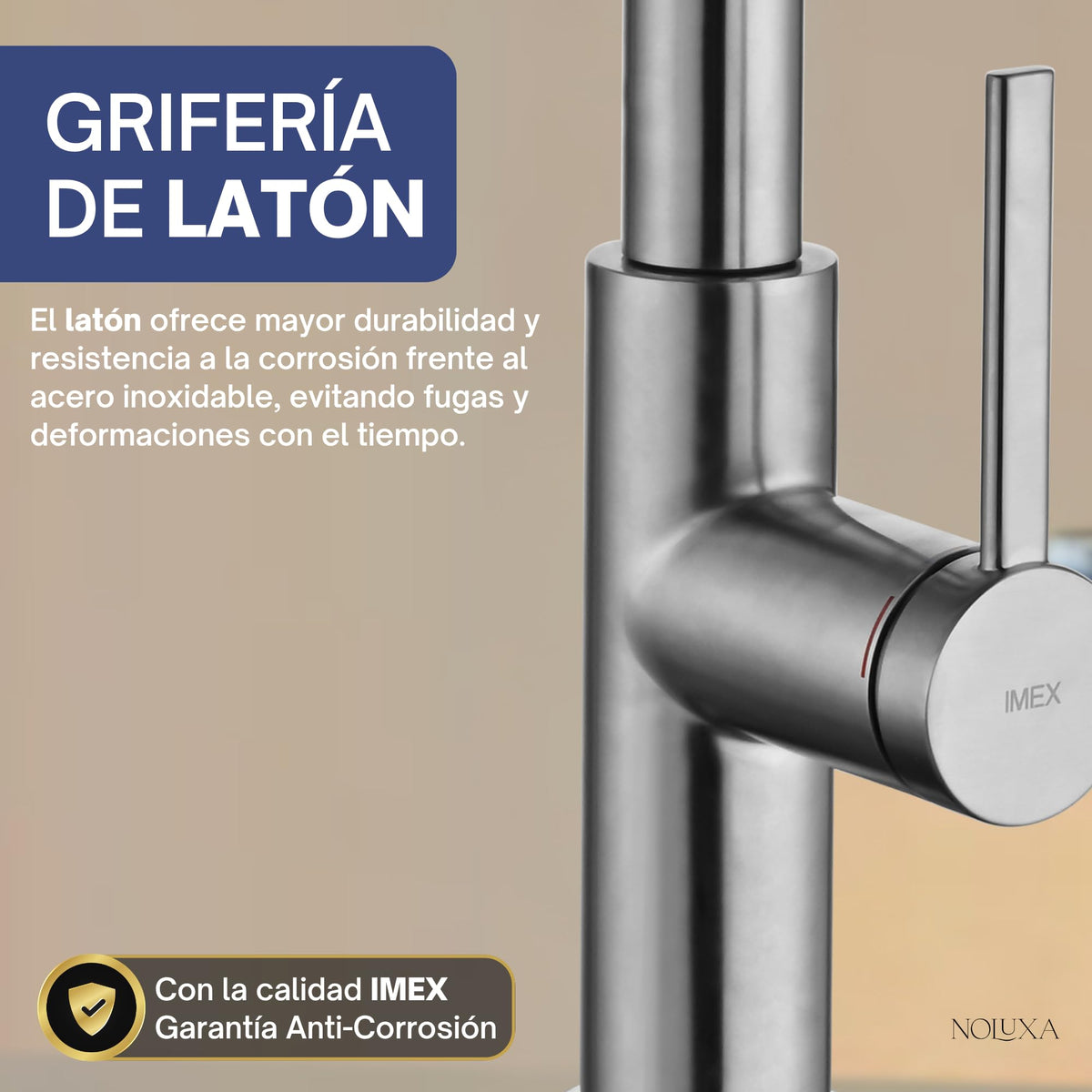 GRIFO DE COCINA EXTRAÍBLE CON DIFUSOR SERIE VENETO