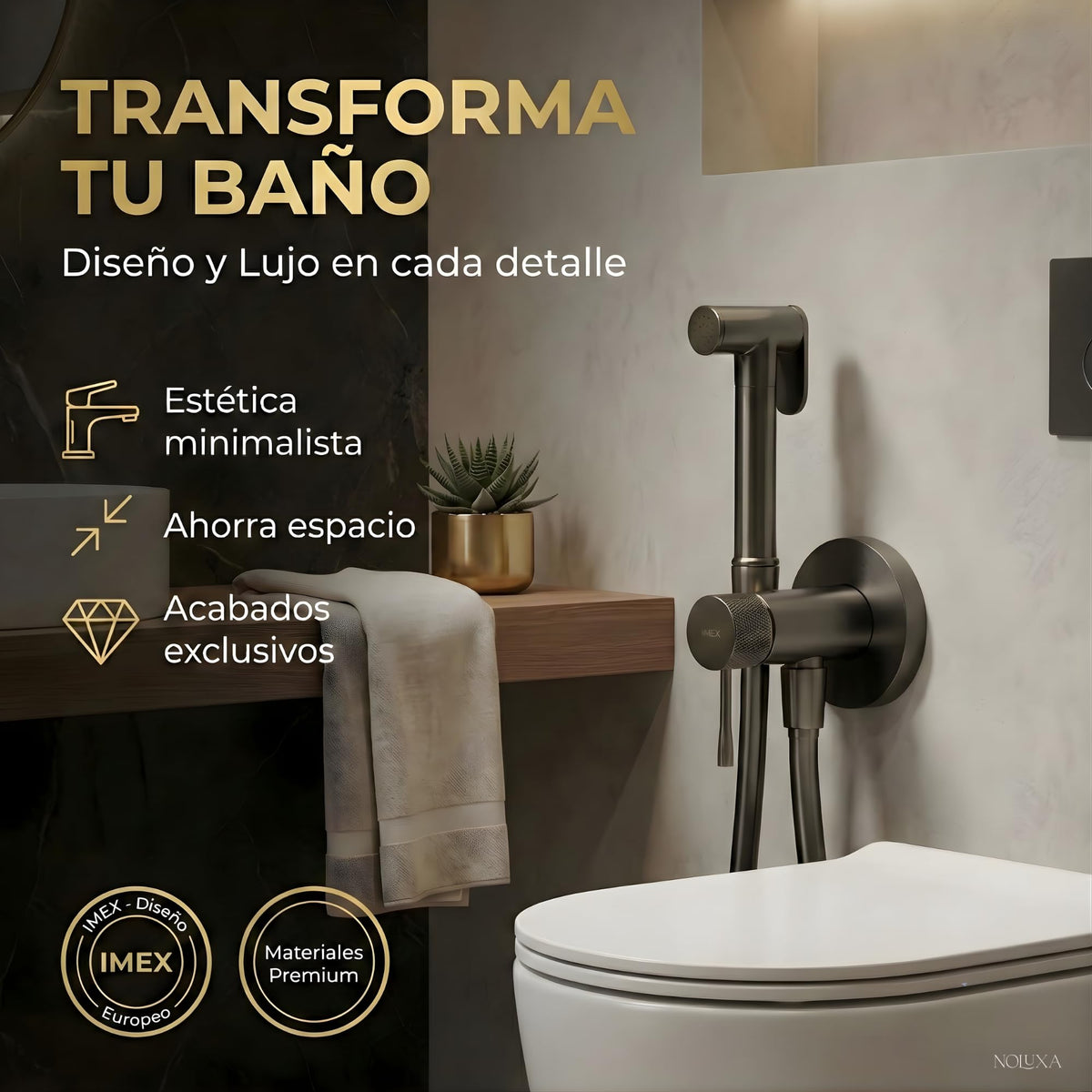 DUCHA HIGIÉNICA EMPOTRADA PARA WC SERIE LINE