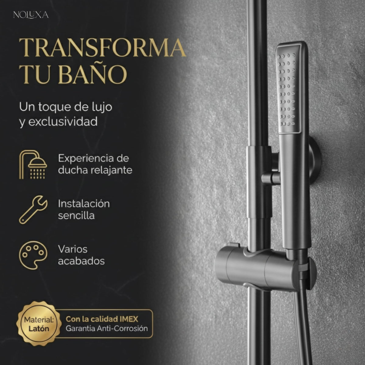 COLUMNA DE DUCHA TERMOSTÁTICA SERIE NÁPOLES