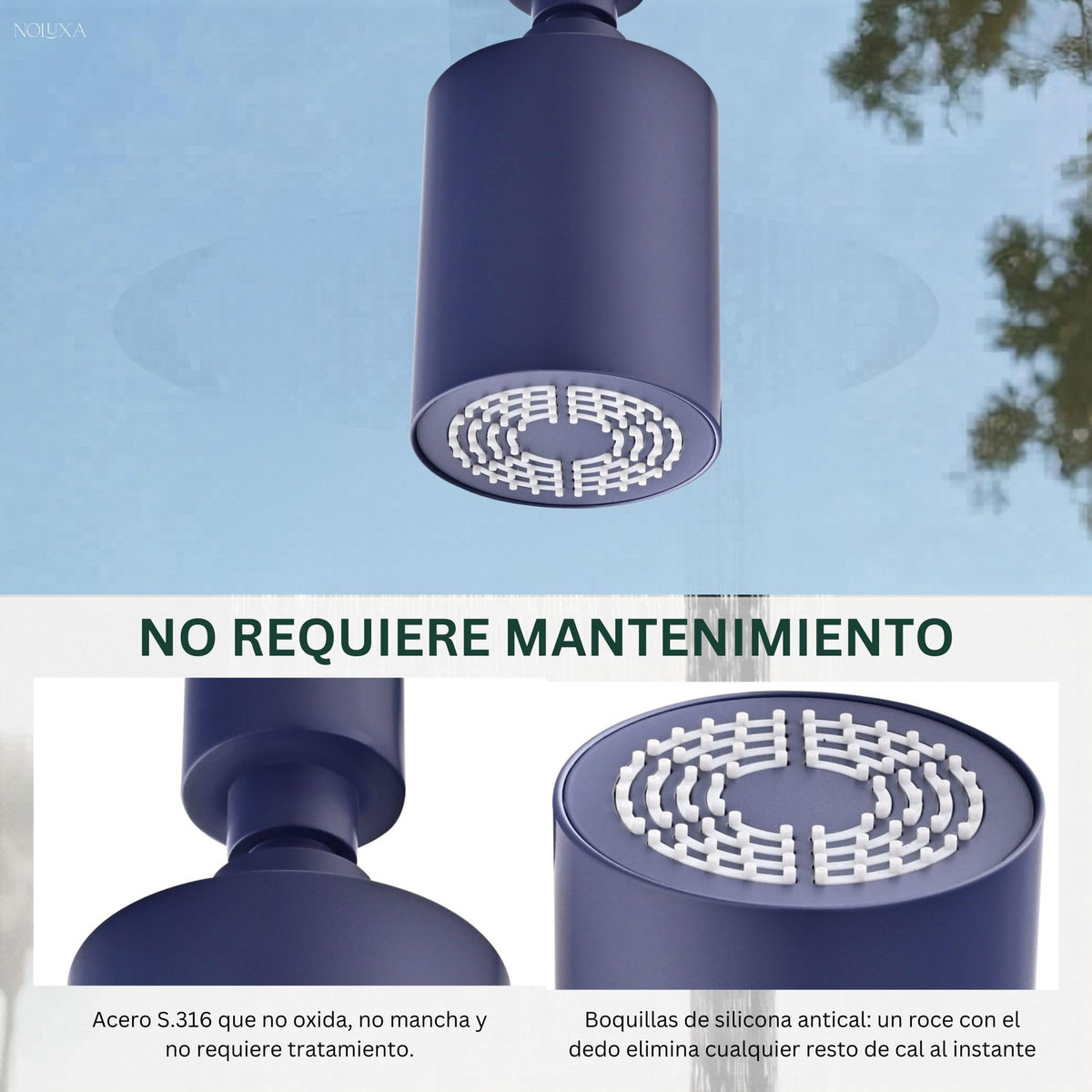 DUCHA PISCINA EXTERIOR EN ACERO INOX. S.316 SERIE POOL