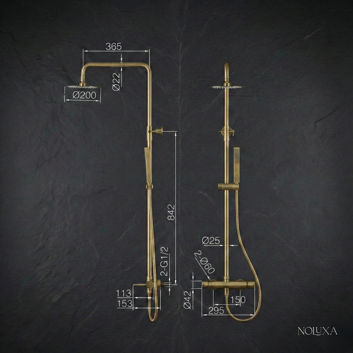 COLUMNA DE DUCHA TERMOSTÁTICA SERIE GÉNOVA