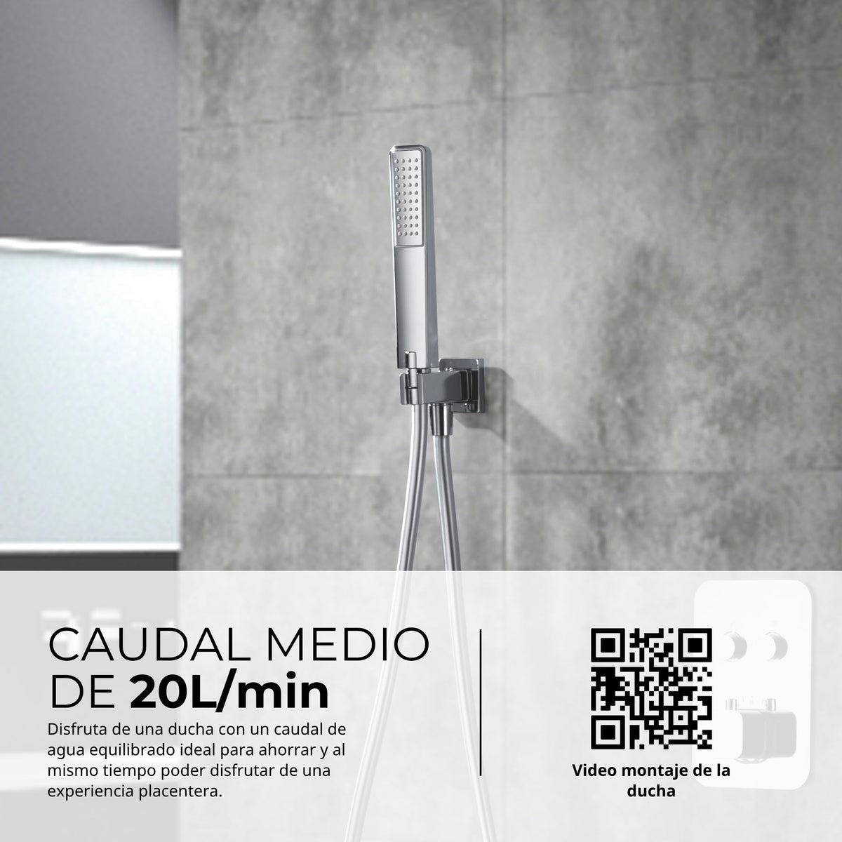 DUCHA EMPOTRADA TERMOSTÁTICA SERIE PORTUGAL