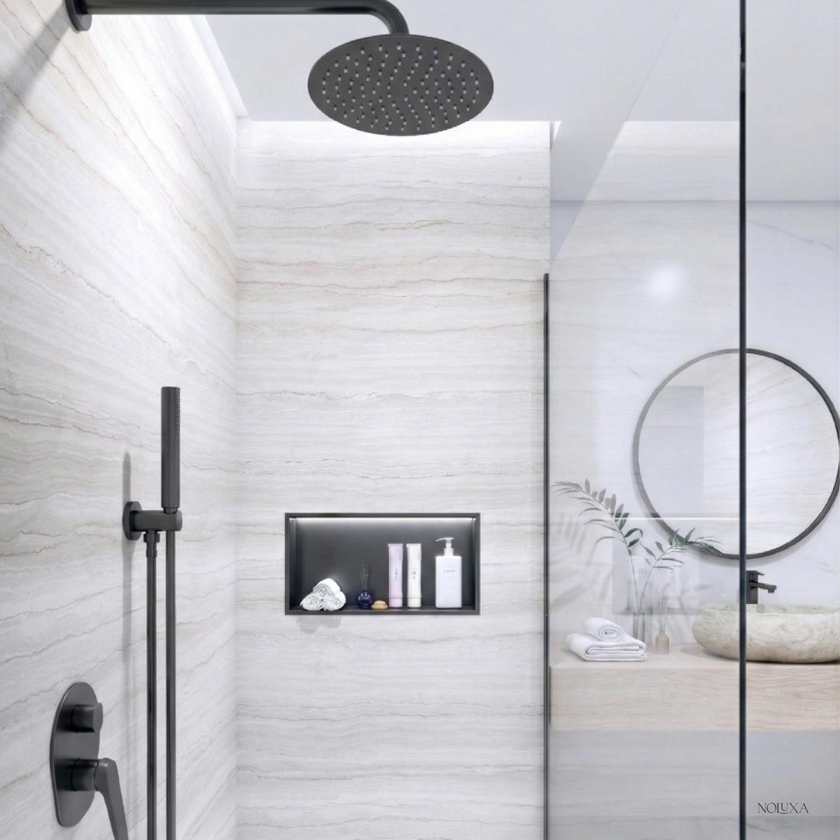 HORNACINA RECTANGULAR 63X33CM CON LUZ LED SERIE OCEANIC