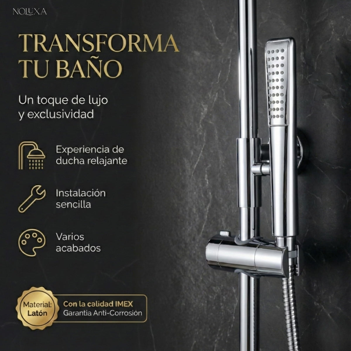COLUMNA DE DUCHA MONOMANDO SERIE DINAMARCA
