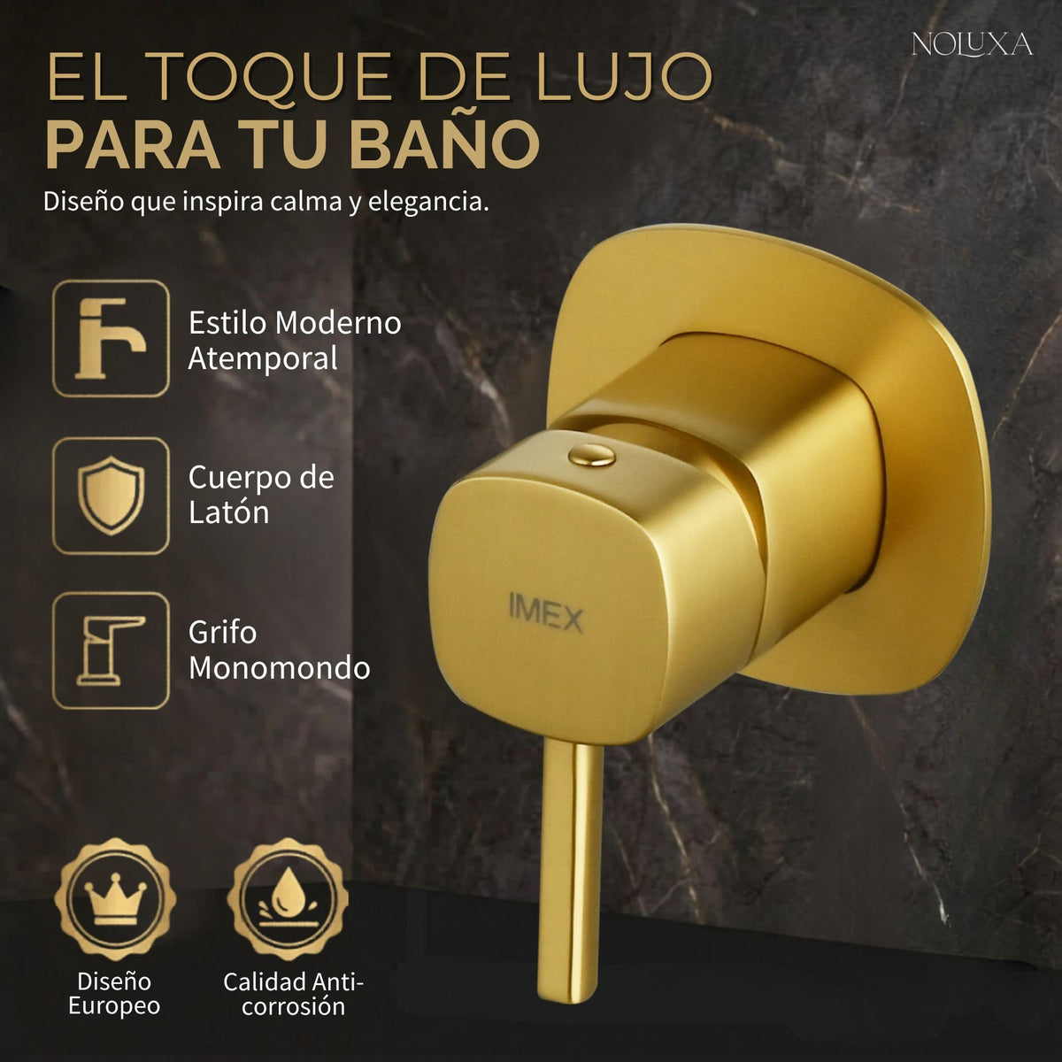 GRIFO LAVABO EMPOTRADO MONOMANDO SERIE TOSCANA