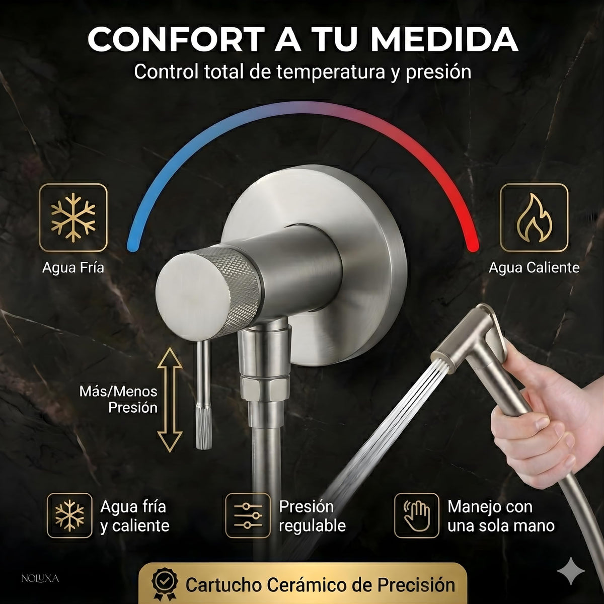 DUCHA HIGIÉNICA EMPOTRADA PARA WC SERIE LINE