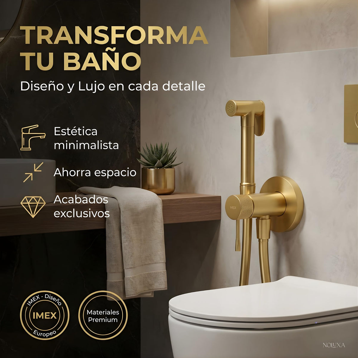 DUCHA HIGIÉNICA EMPOTRADA PARA WC SERIE LINE
