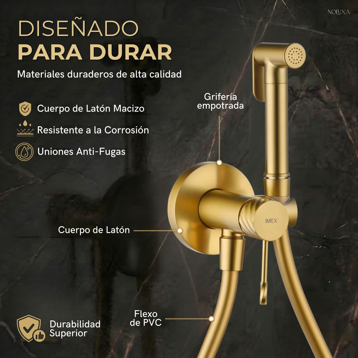 DUCHA HIGIÉNICA EMPOTRADA PARA WC SERIE BLESS
