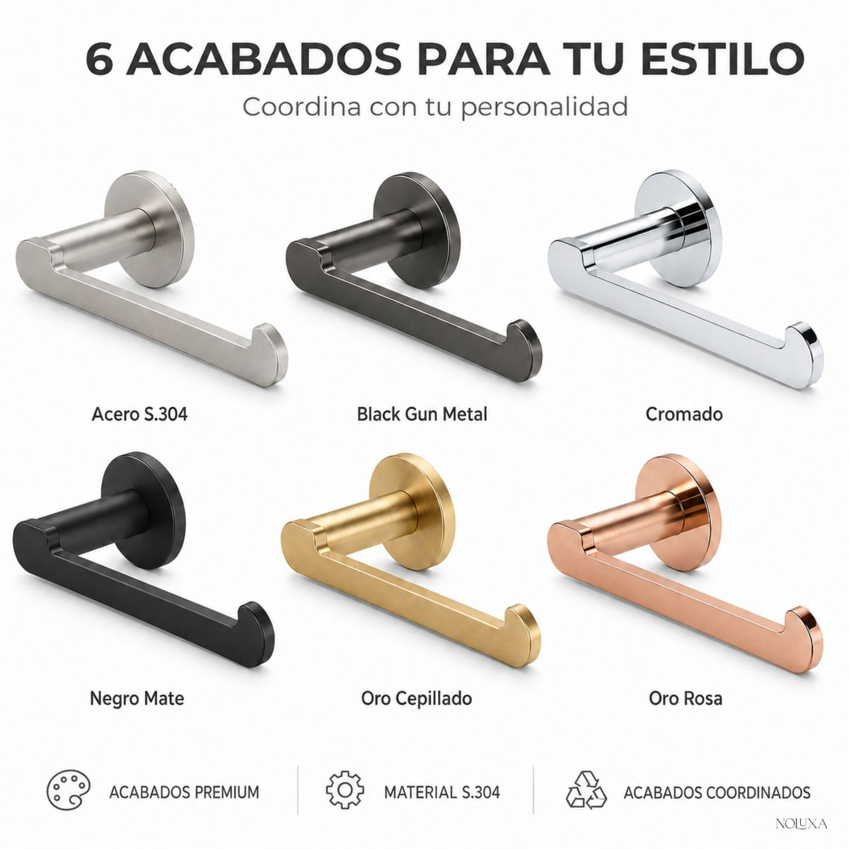ESCOBILLERO EN ACERO INOX. S.304 SERIE PRACTIC
