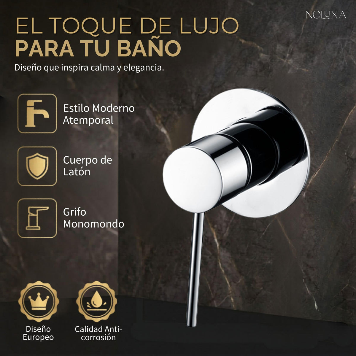 MONOMANDO EMPOTRADO LAVABO MILOS STICK Cromado