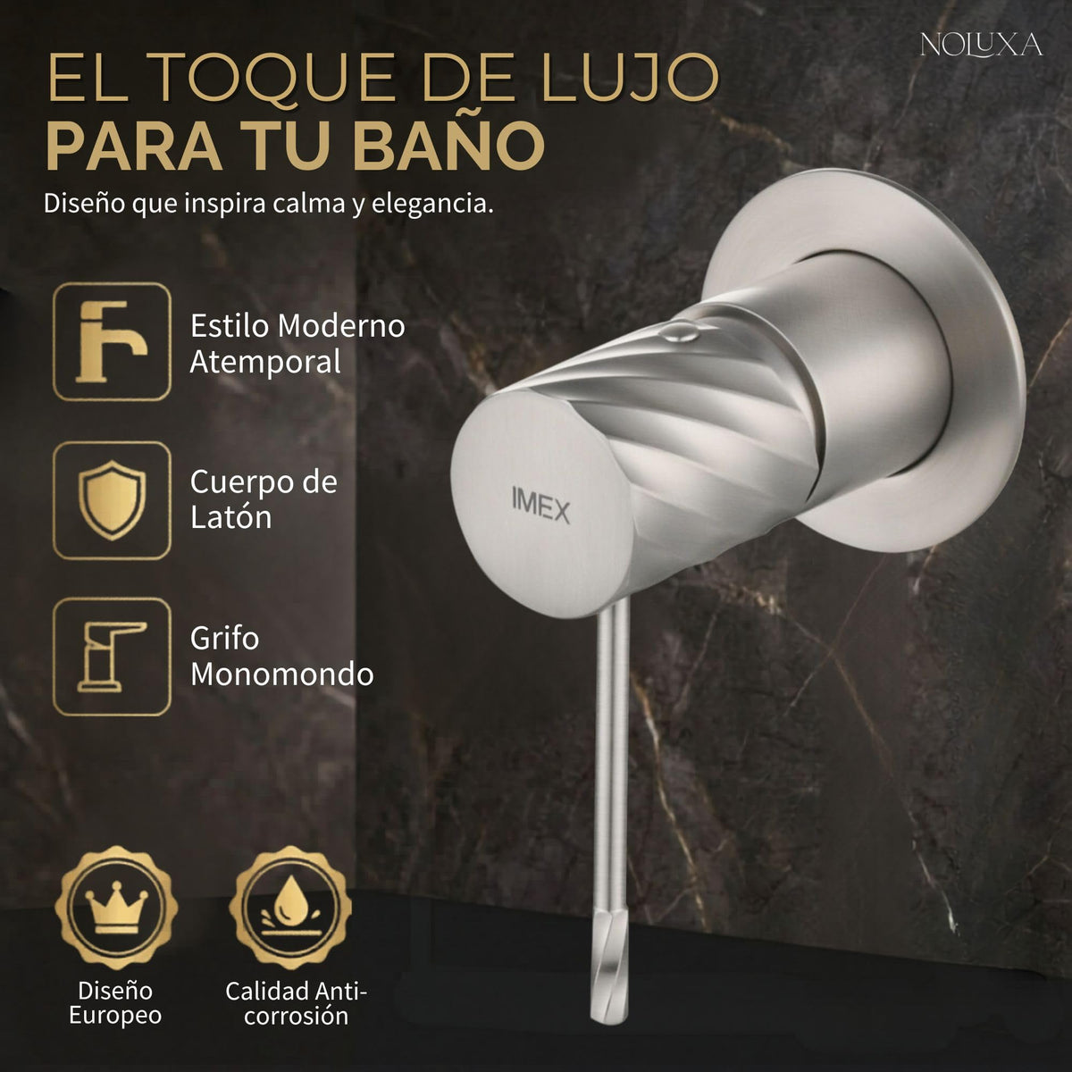 GRIFO LAVABO EMPOTRADO MONOMANDO SERIE BLESS