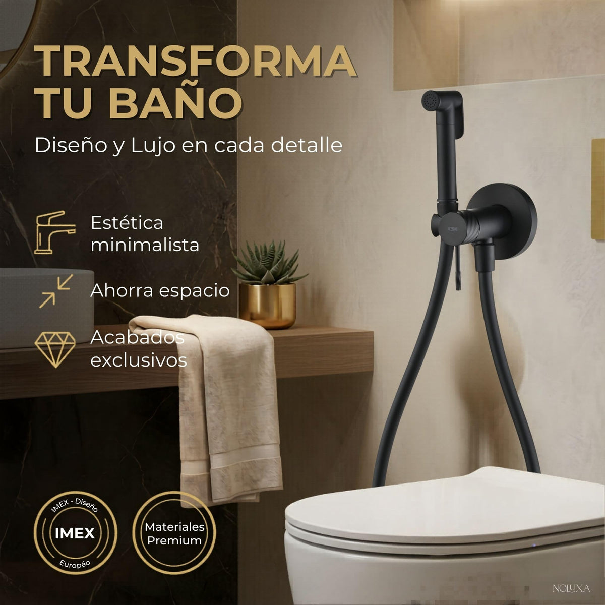 DUCHA HIGIÉNICA EMPOTRADA PARA WC SERIE BLESS