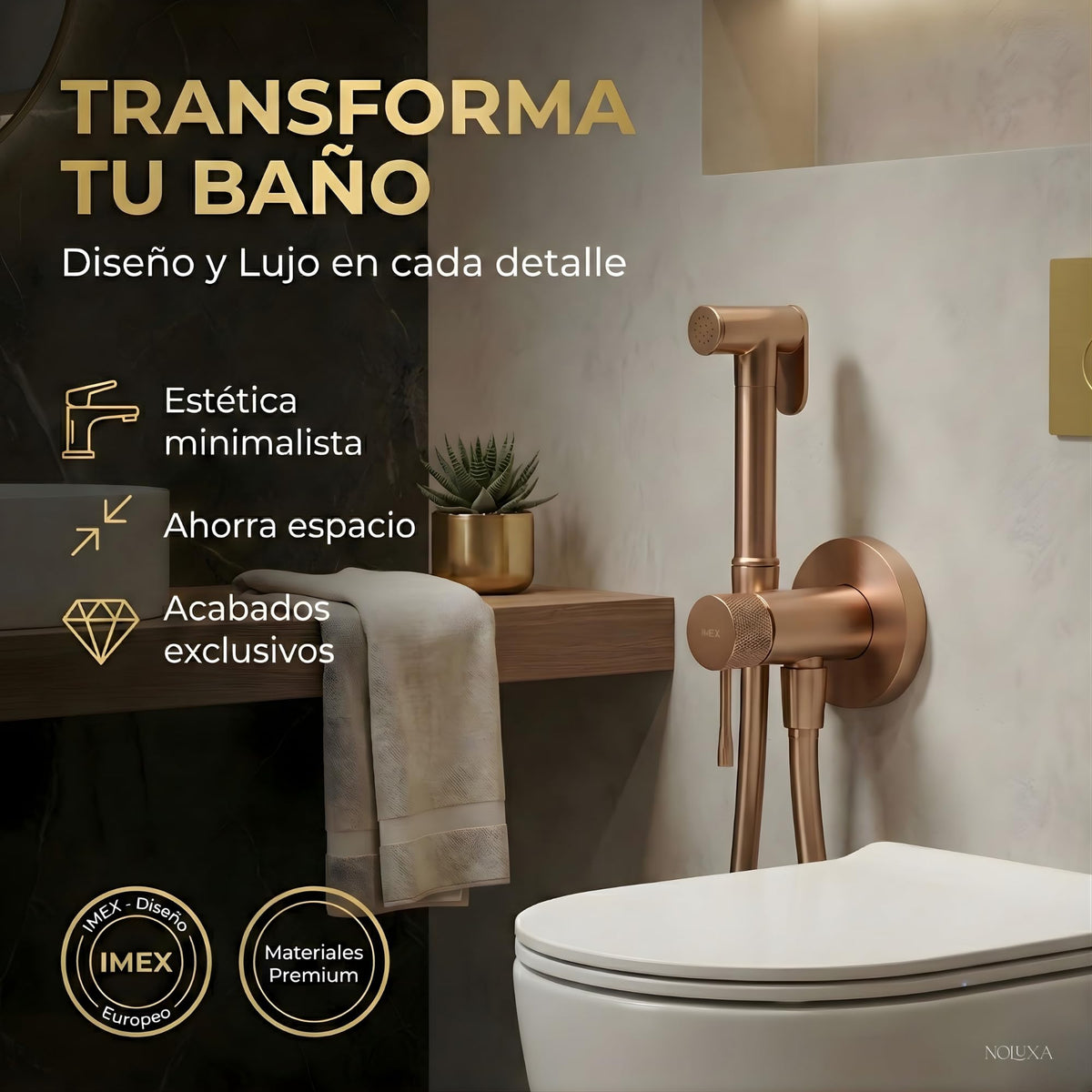 DUCHA HIGIÉNICA EMPOTRADA PARA WC SERIE LINE