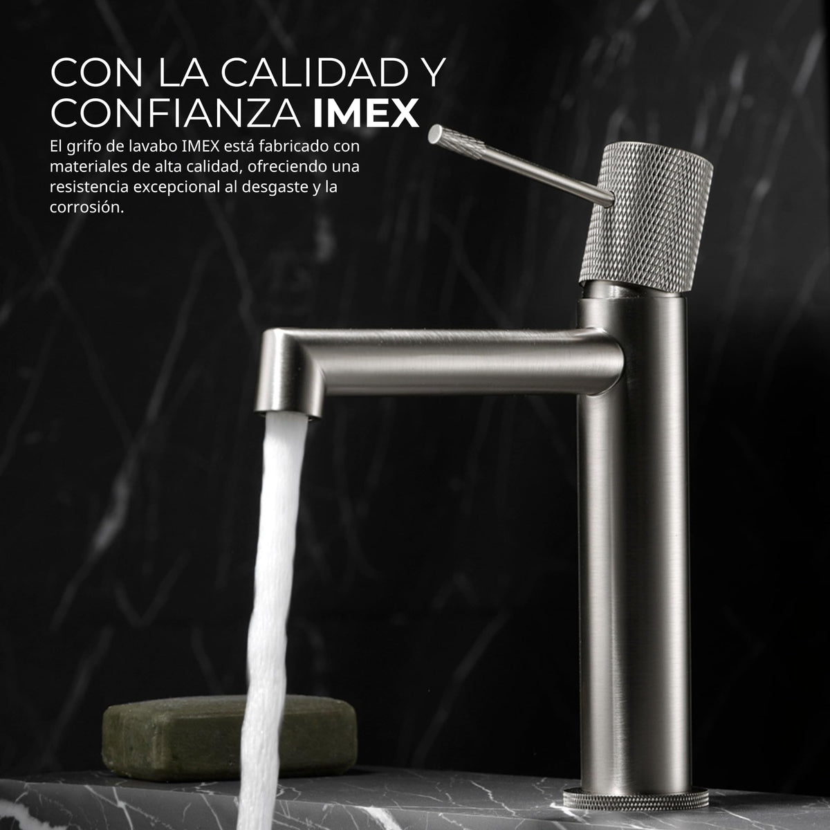 Miscelatore monocomando per lavabo con canna bassa Serie LINE