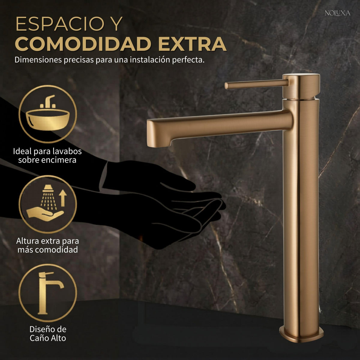 Tall-spout single-lever basin mixer TOSCANA SERIES