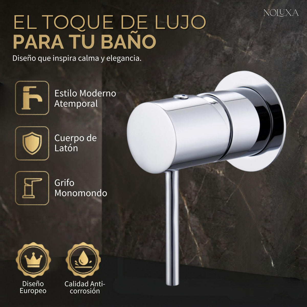 GRIFO LAVABO EMPOTRADO MONOMANDO SERIE MONZA