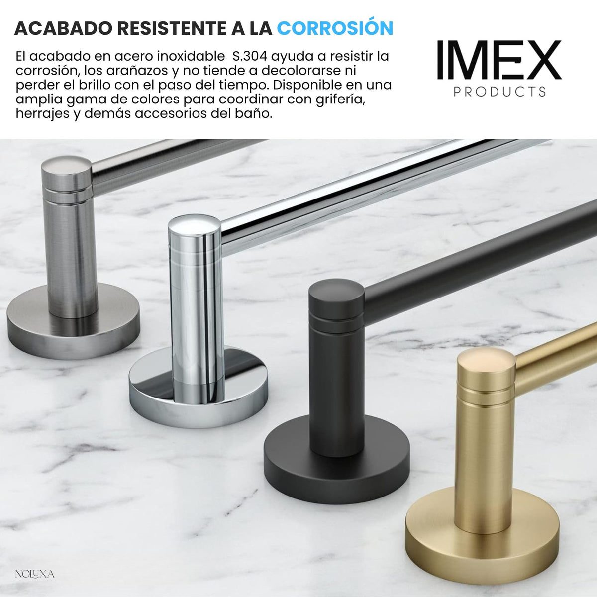 TOALLERO 50CM EN ACERO INOX. S.304 SERIE TIME