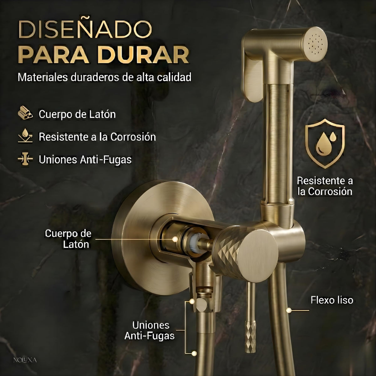 DUCHA HIGIÉNICA EMPOTRADA PARA WC SERIE GÉNOVA