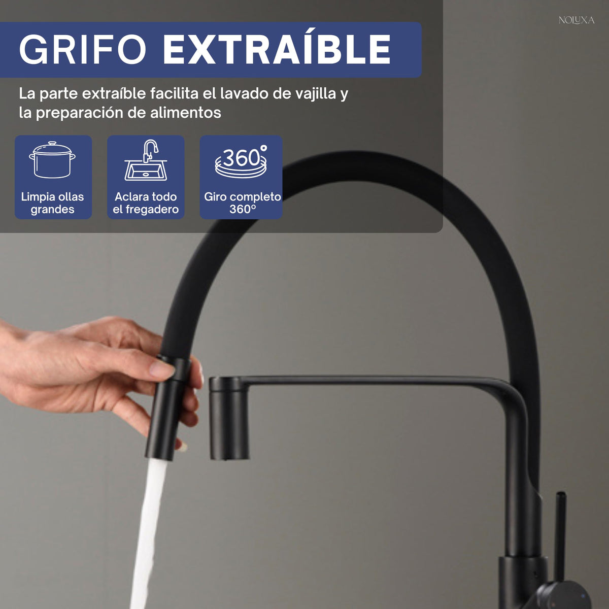 GRIFO DE COCINA EXTRAÍBLE SERIE SENA