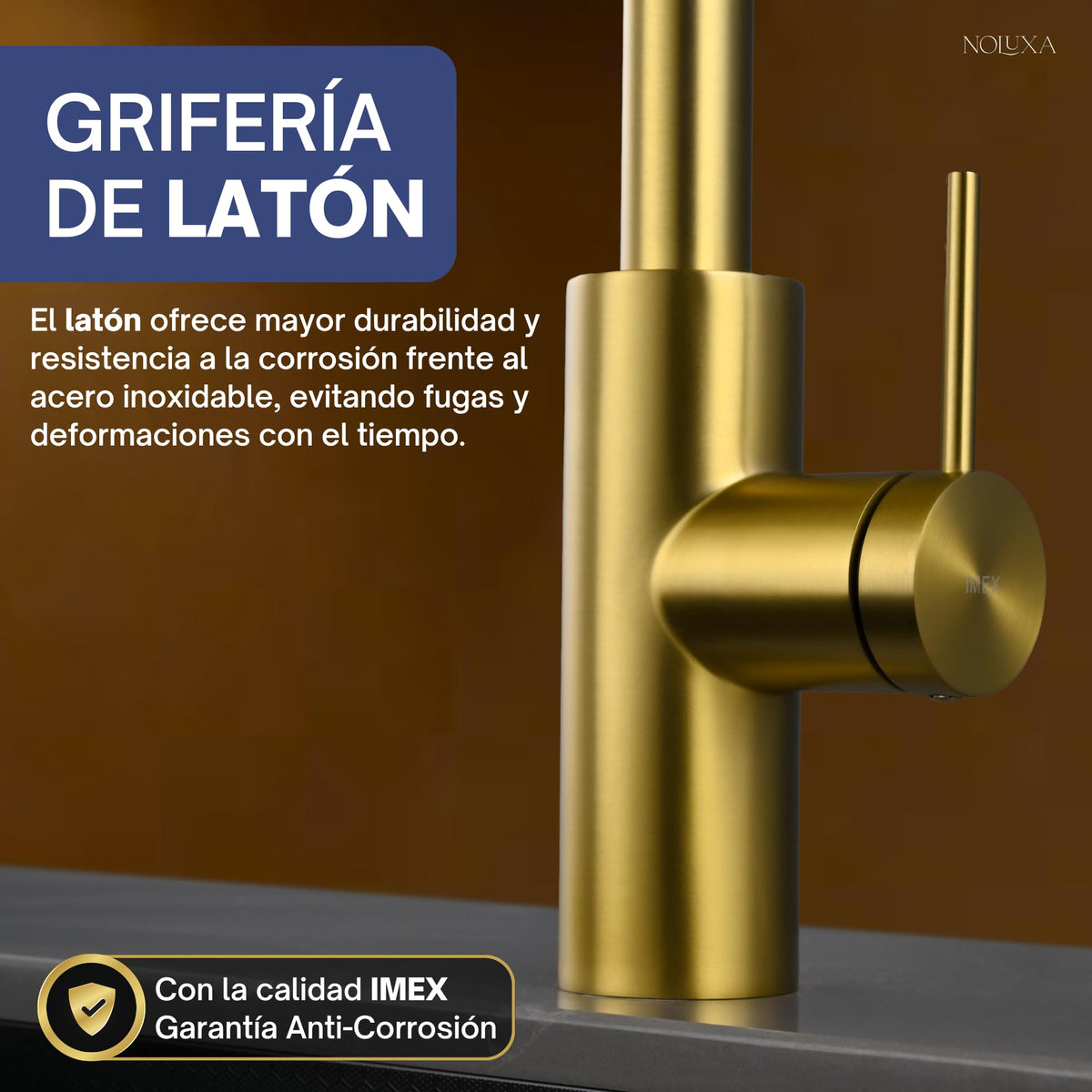 GRIFO DE COCINA EXTRAÍBLE CON DIFUSOR SERIE VENETO