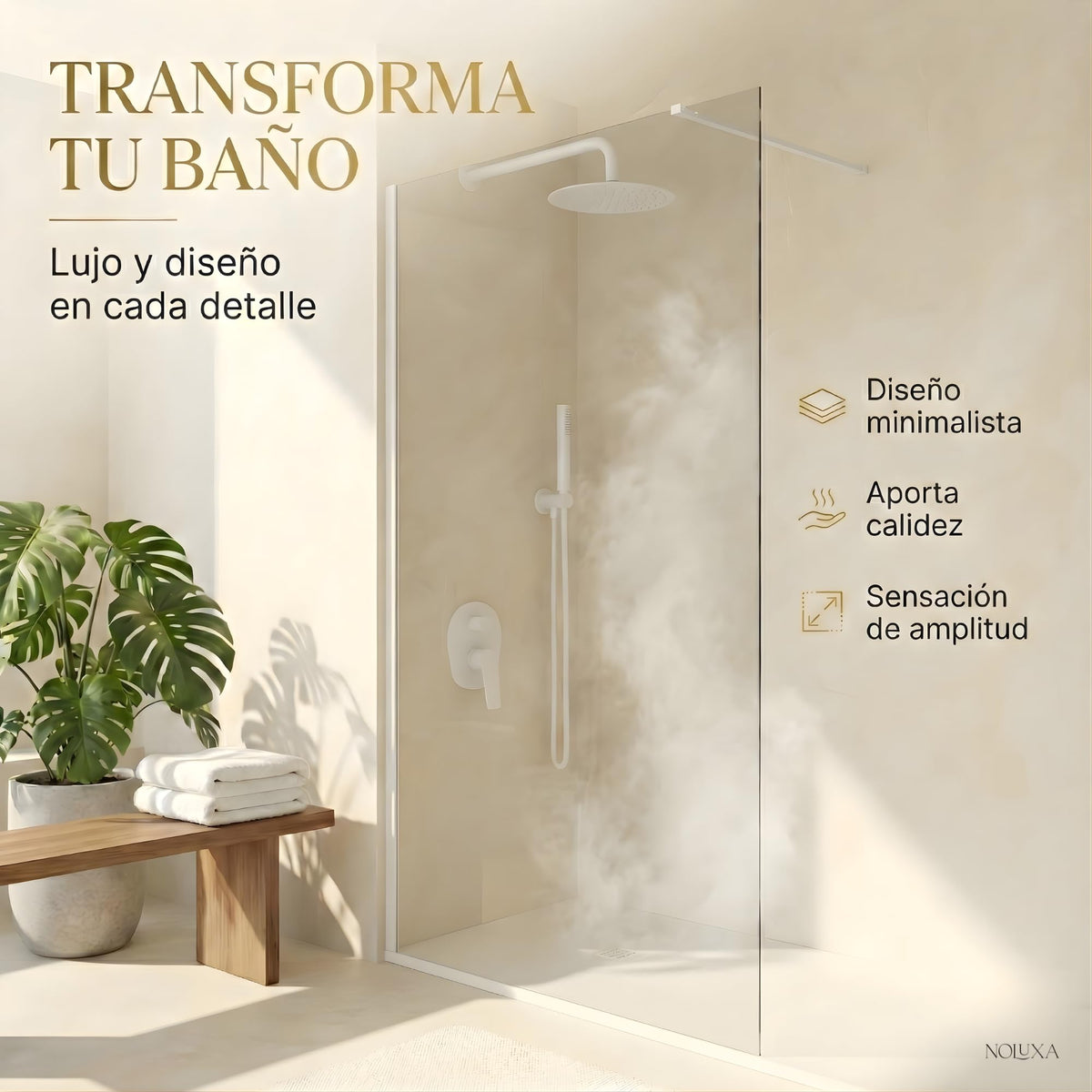 MAMPARA FIJA TRANSPARENTE SERIE SCREEN 6MM - Blanco Mate