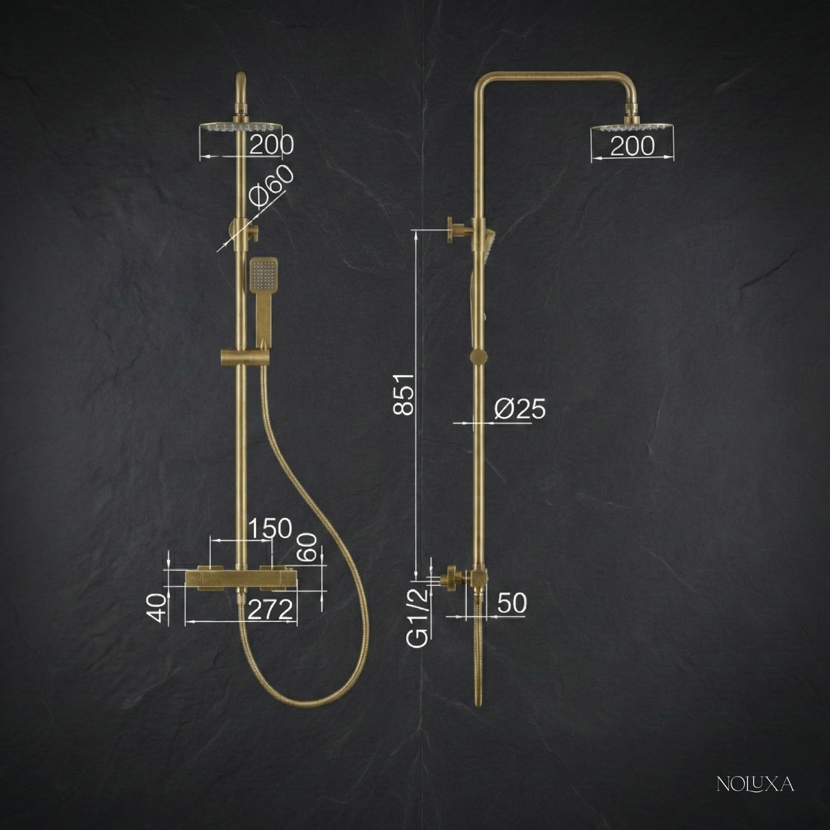 COLUMNA DE DUCHA TERMOSTÁTICA SERIE ART