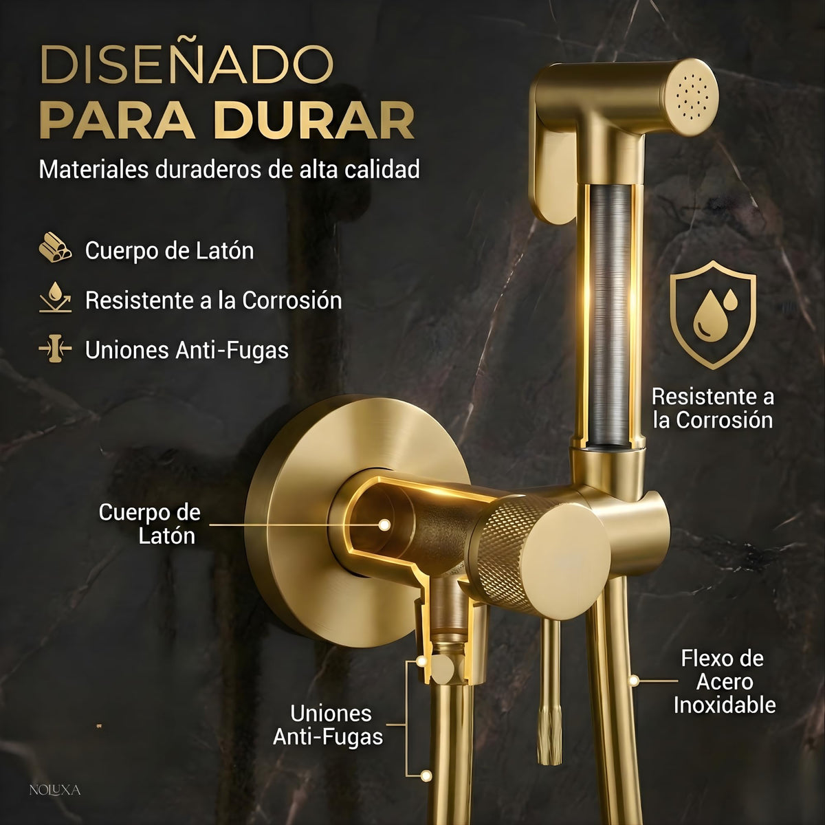 DUCHA HIGIÉNICA EMPOTRADA PARA WC SERIE LINE