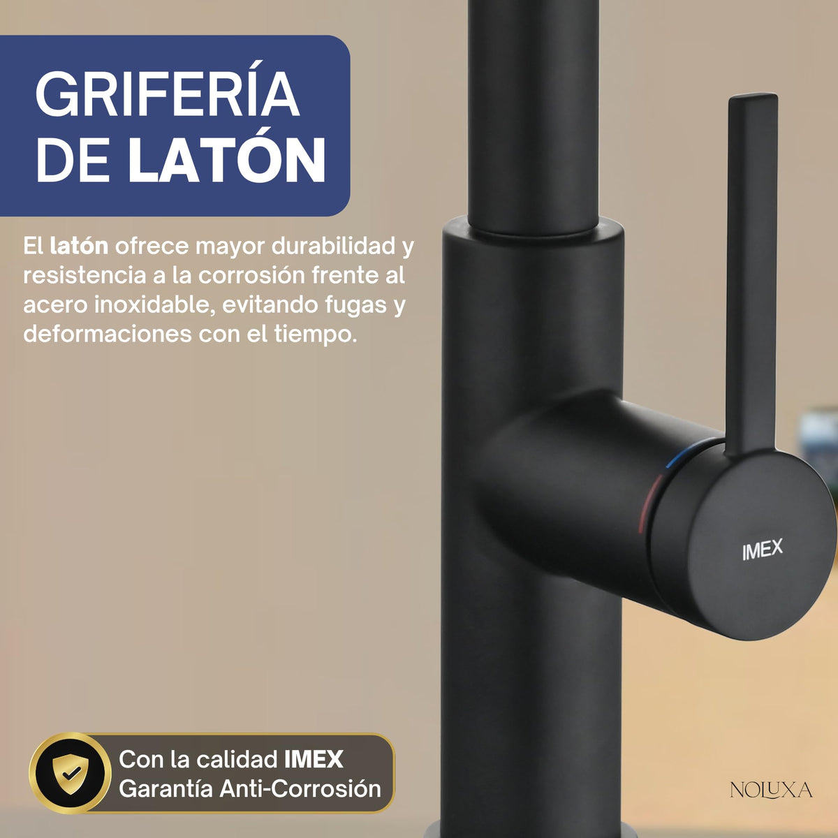 GRIFO DE COCINA EXTRAÍBLE CON DIFUSOR SERIE VENETO