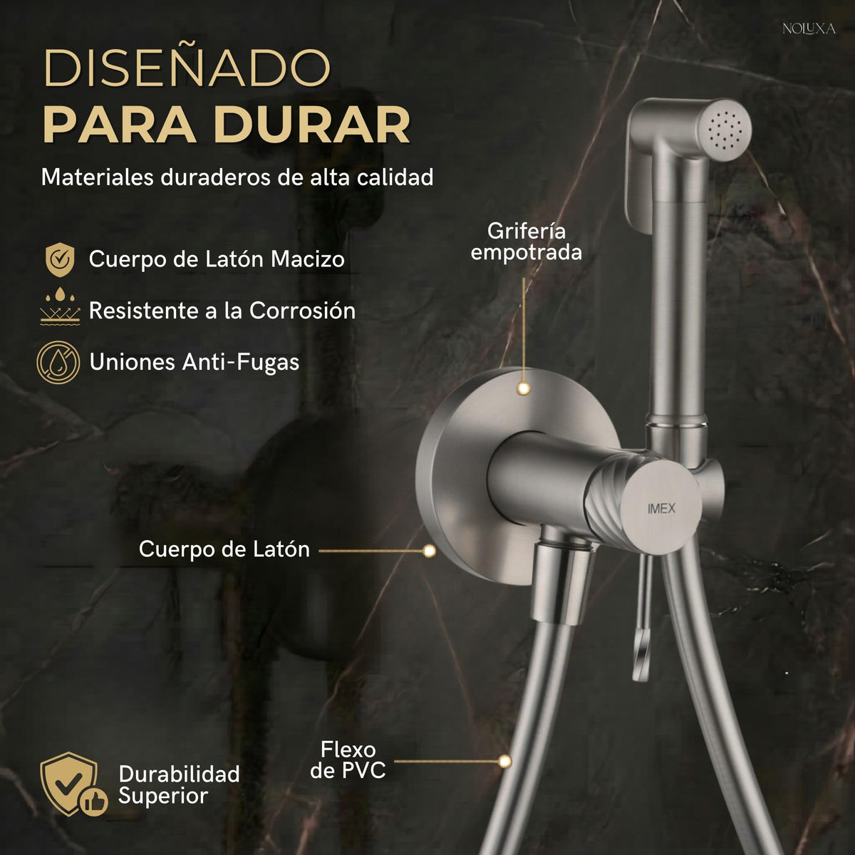 DUCHA HIGIÉNICA EMPOTRADA PARA WC SERIE BLESS