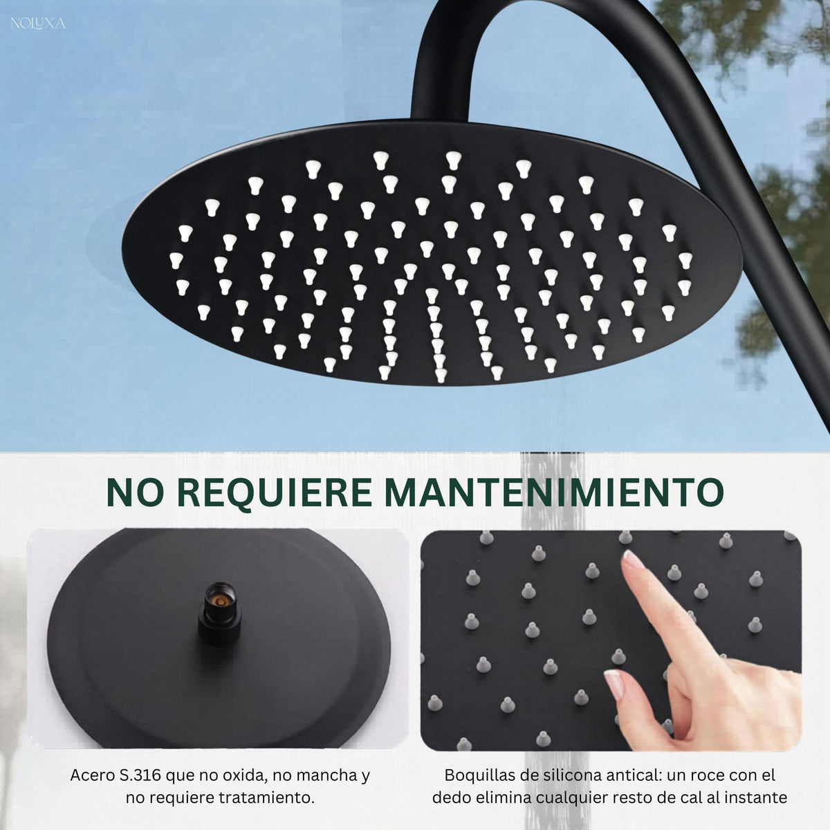 DUCHA PISCINA EXTERIOR EN ACERO INOX. S.316 SERIE DAKOTA