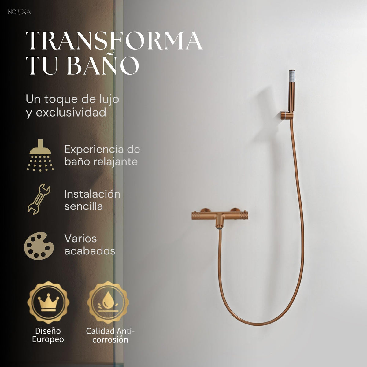 GRIFO BAÑERA Y DUCHA TERMOSTÁTICO SERIE BLESS