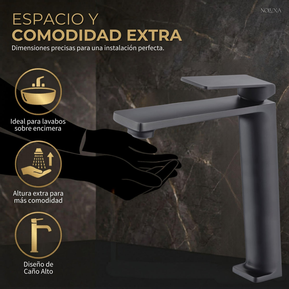 Miscelatore monocomando per lavabo con canna alta Serie FIYI