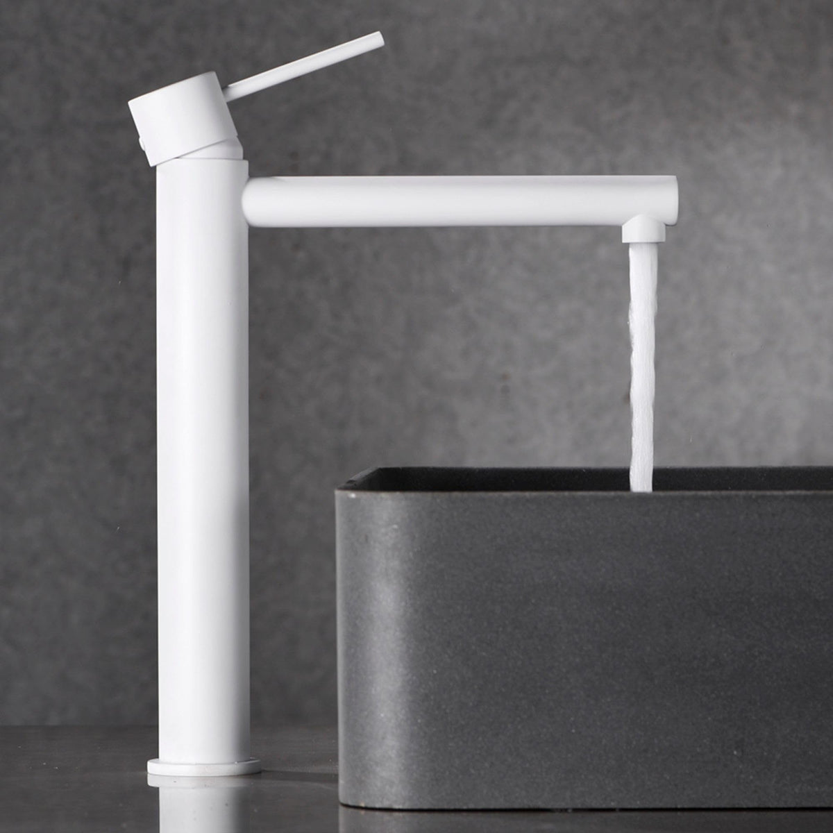 MONOMANDO LAVABO ALTO MILOS STICK Blanco Mate