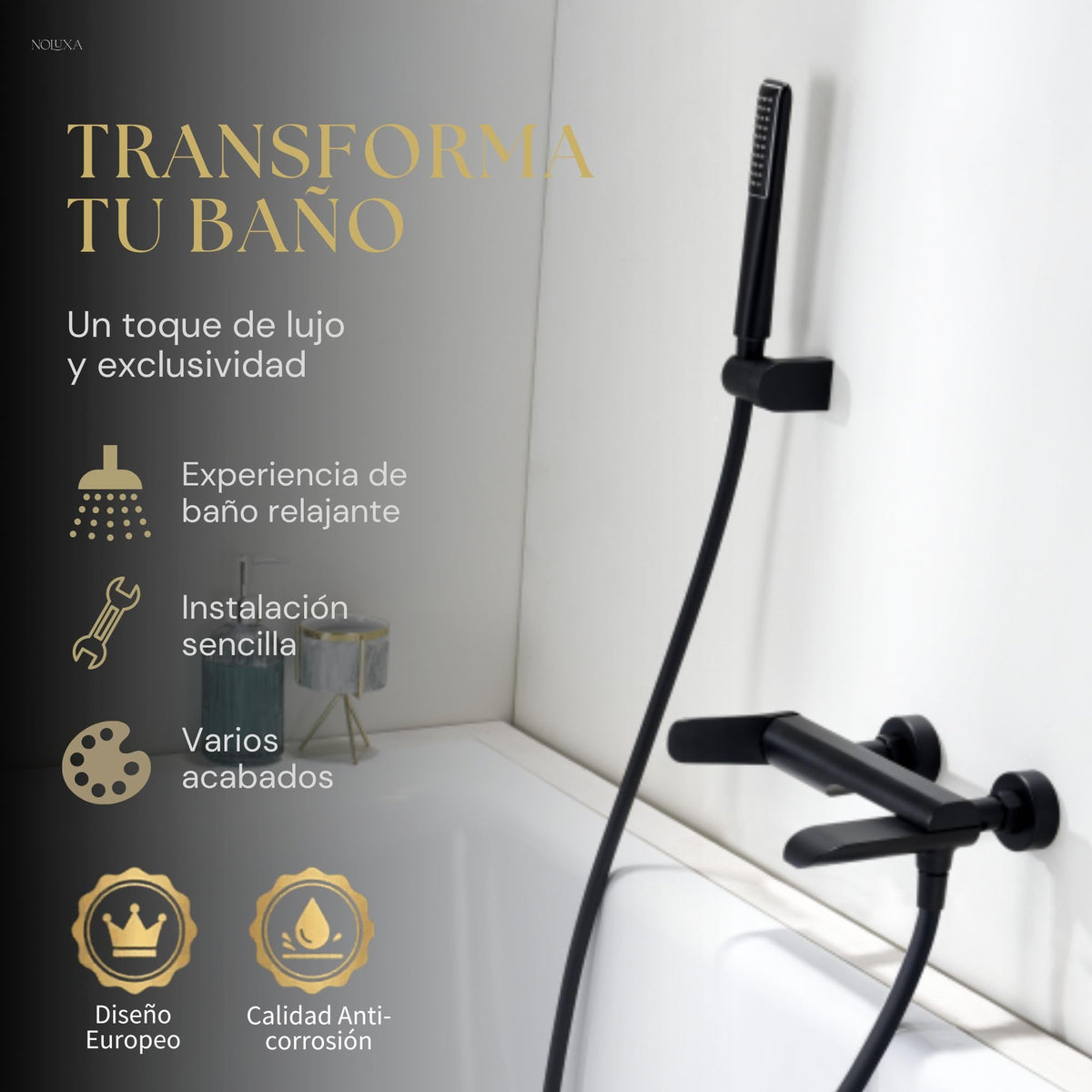 GRIFO BAÑERA Y DUCHA MONOMANDO SERIE DINAMARCA