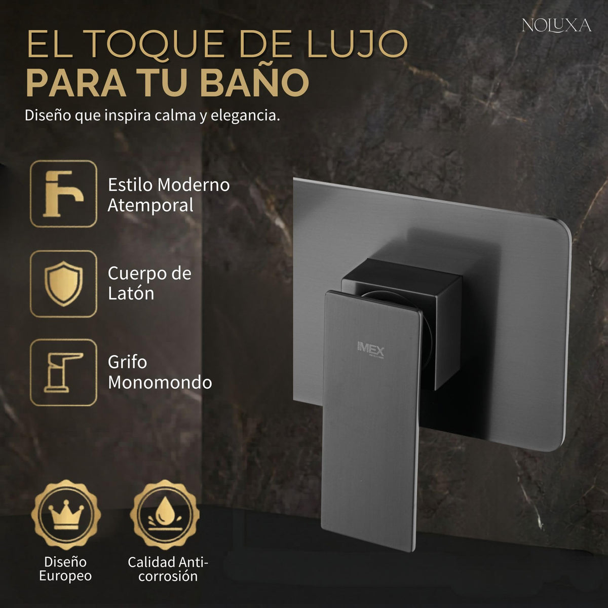 GRIFO LAVABO EMPOTRADO MONOMANDO SERIE PISA
