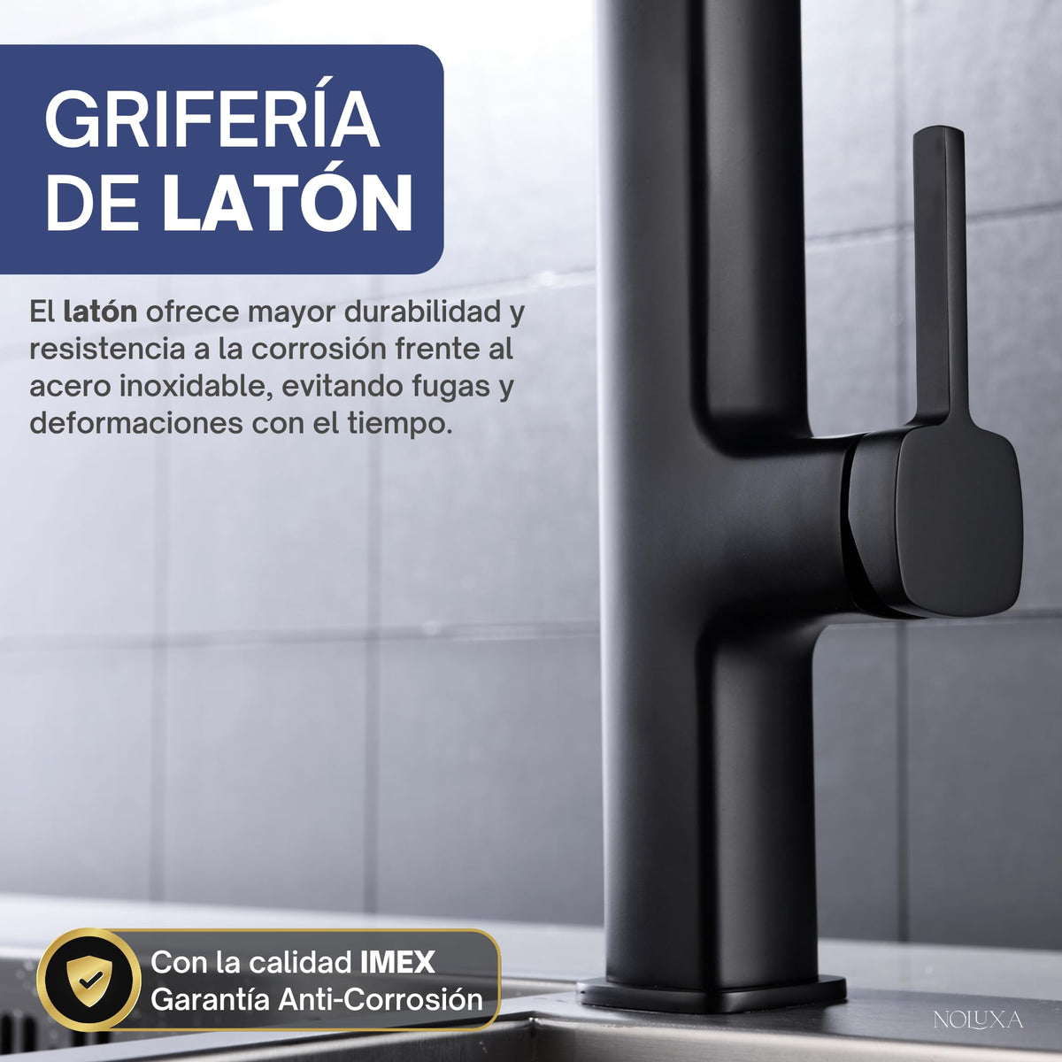 GRIFO DE COCINA EXTRAÍBLE CON DIFUSOR SERIE MENORCA
