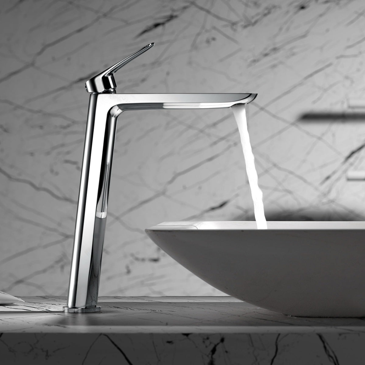 GRIFO LAVABO CAÑO ALTO MONOMANDO SERIE BELGICA