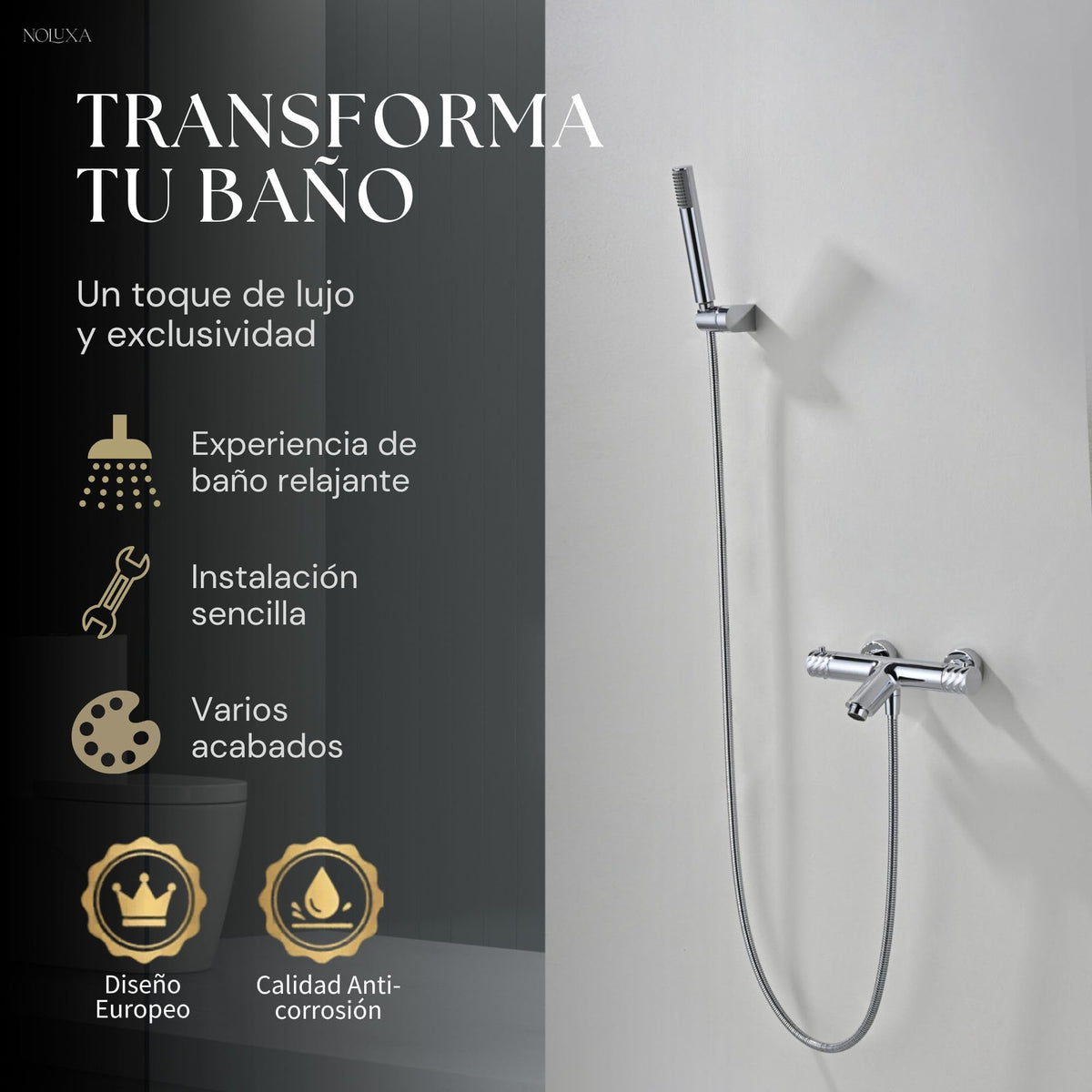 GRIFO BAÑERA Y DUCHA TERMOSTÁTICO SERIE BLESS