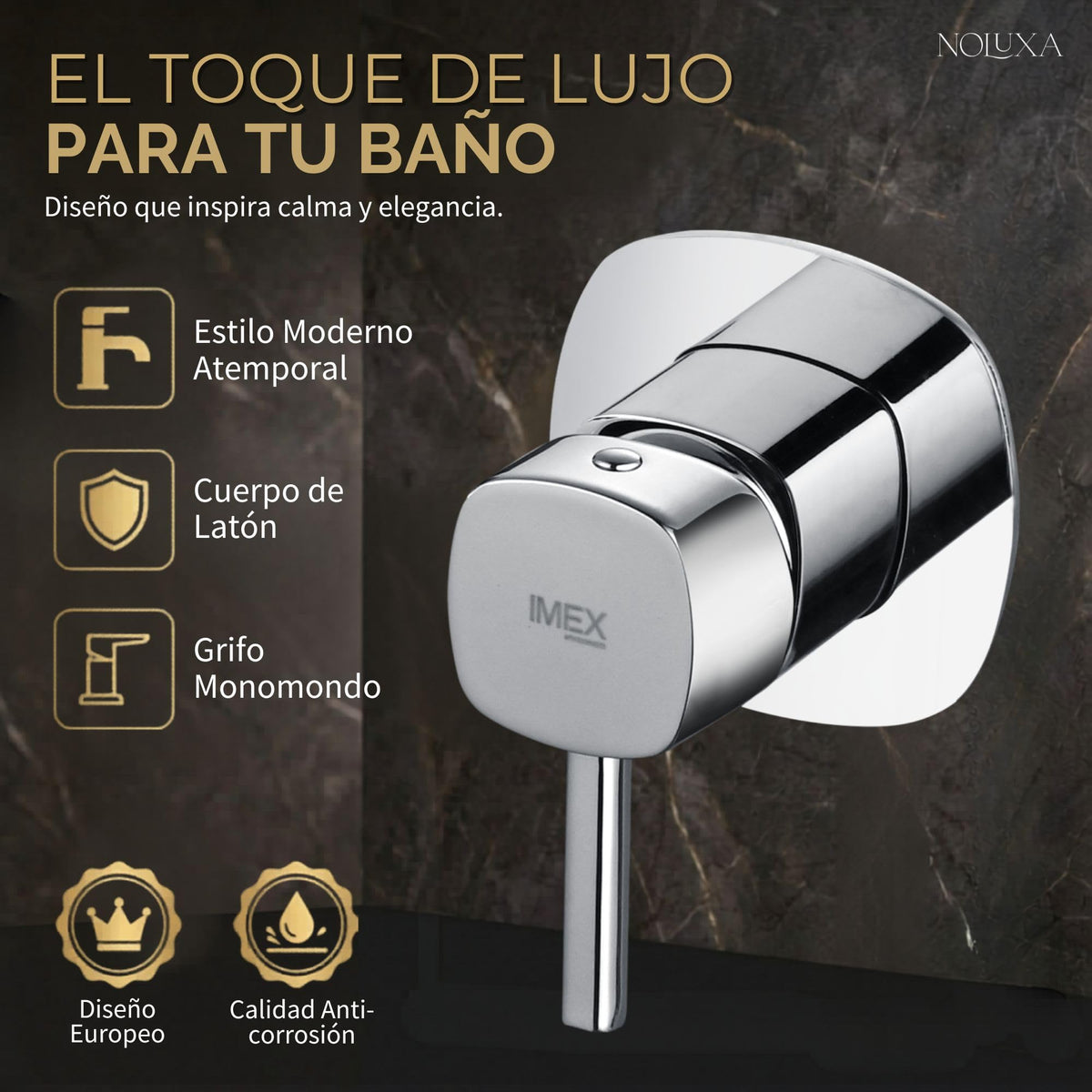 GRIFO LAVABO EMPOTRADO MONOMANDO SERIE TOSCANA