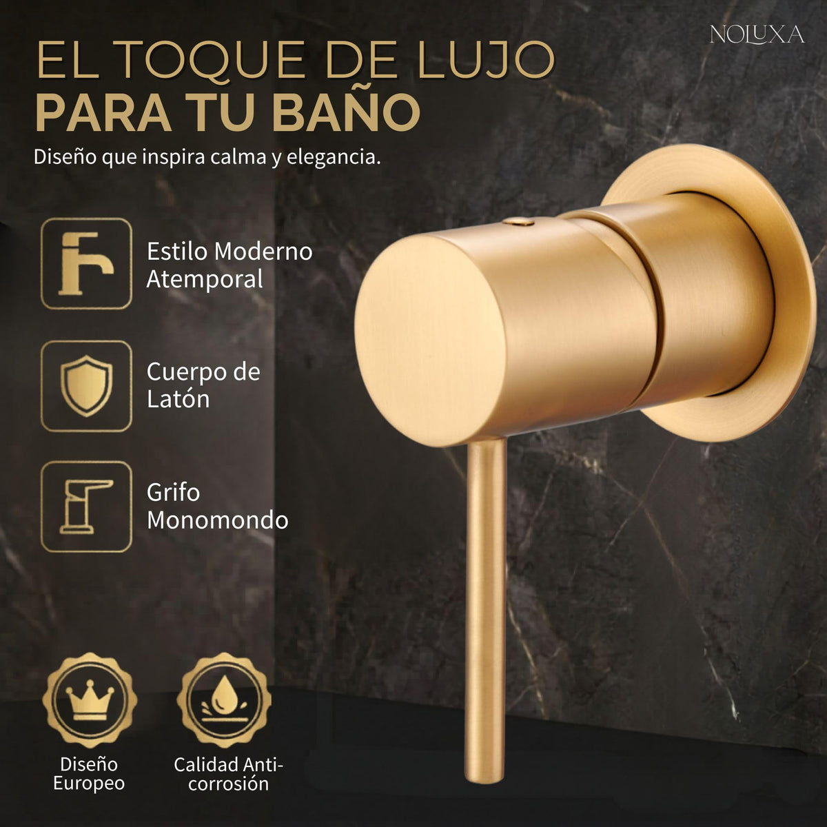 GRIFO LAVABO EMPOTRADO MONOMANDO SERIE MONZA