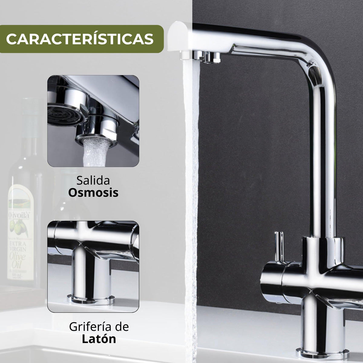 GRIFO DE COCINA OSMOSIS SERIE MARSELLA