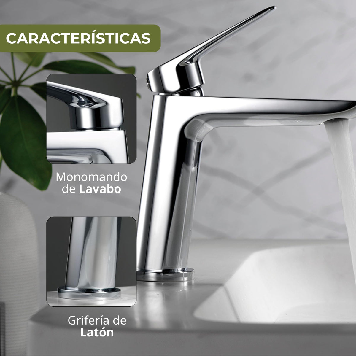 GRIFO LAVABO CAÑO BAJO MONOMANDO SERIE BELGICA