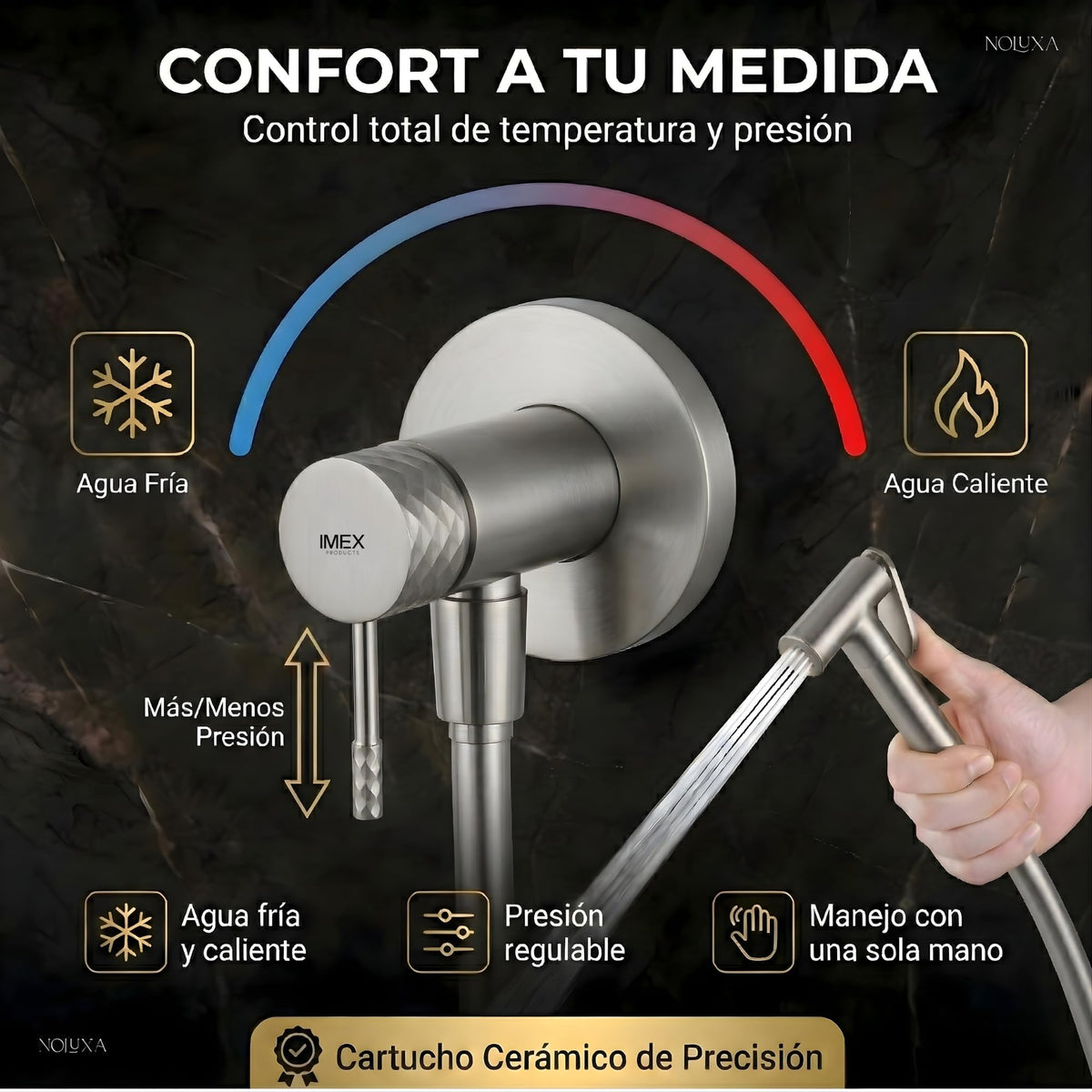DUCHA HIGIÉNICA EMPOTRADA PARA WC SERIE GÉNOVA