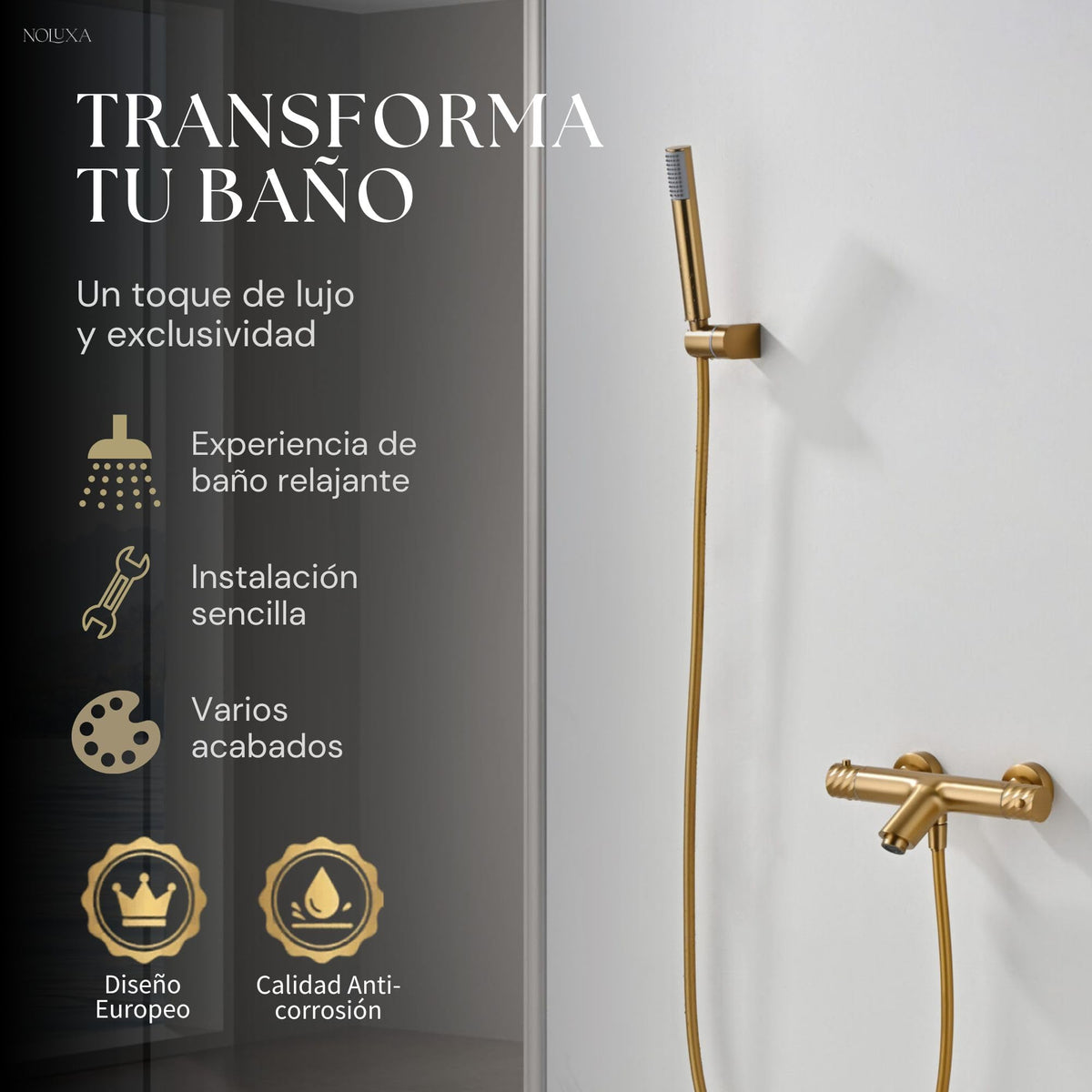 GRIFO BAÑERA Y DUCHA TERMOSTÁTICO SERIE BLESS