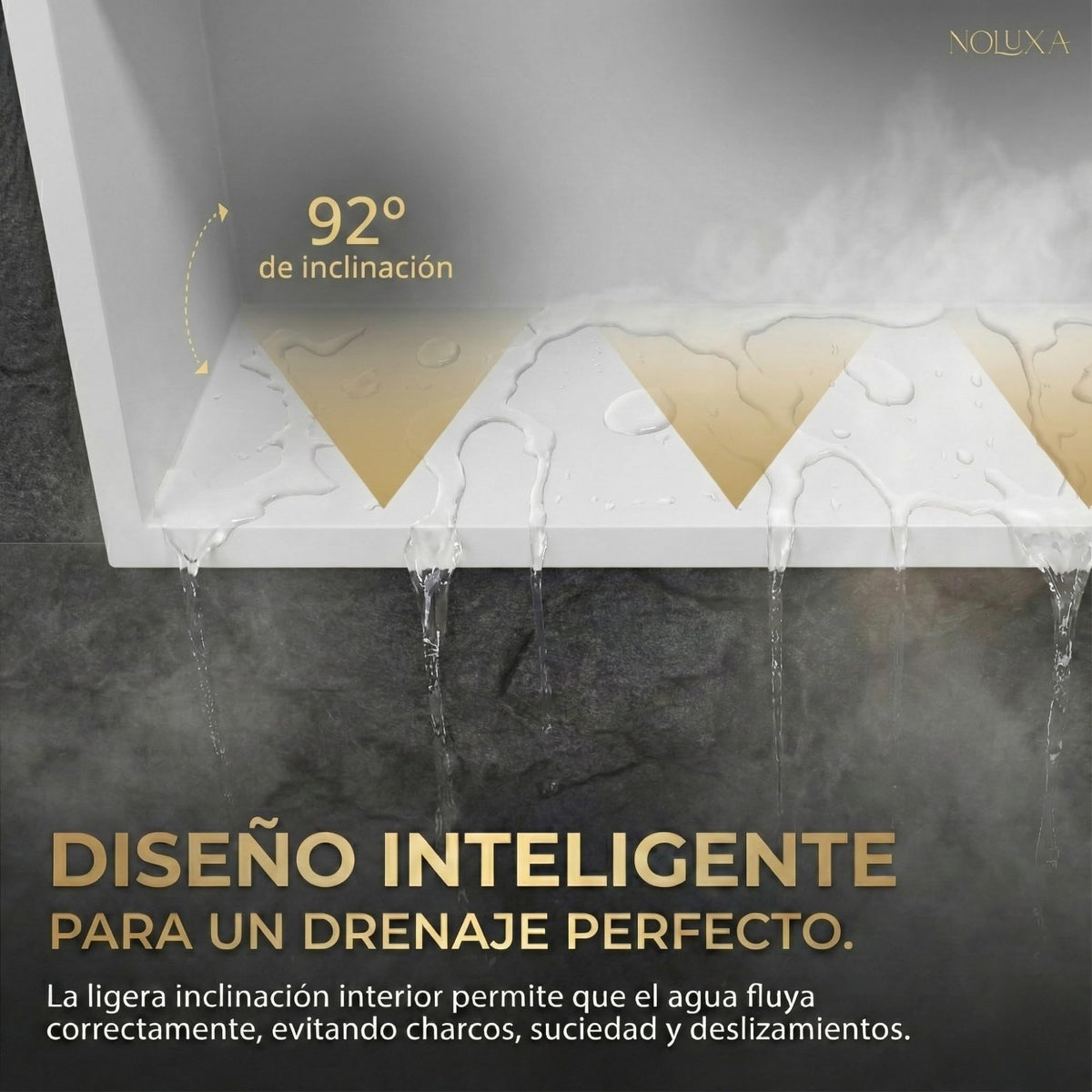 HORNACINA RECTANGULAR 63X33CM CON LUZ LED SERIE OCEANIC