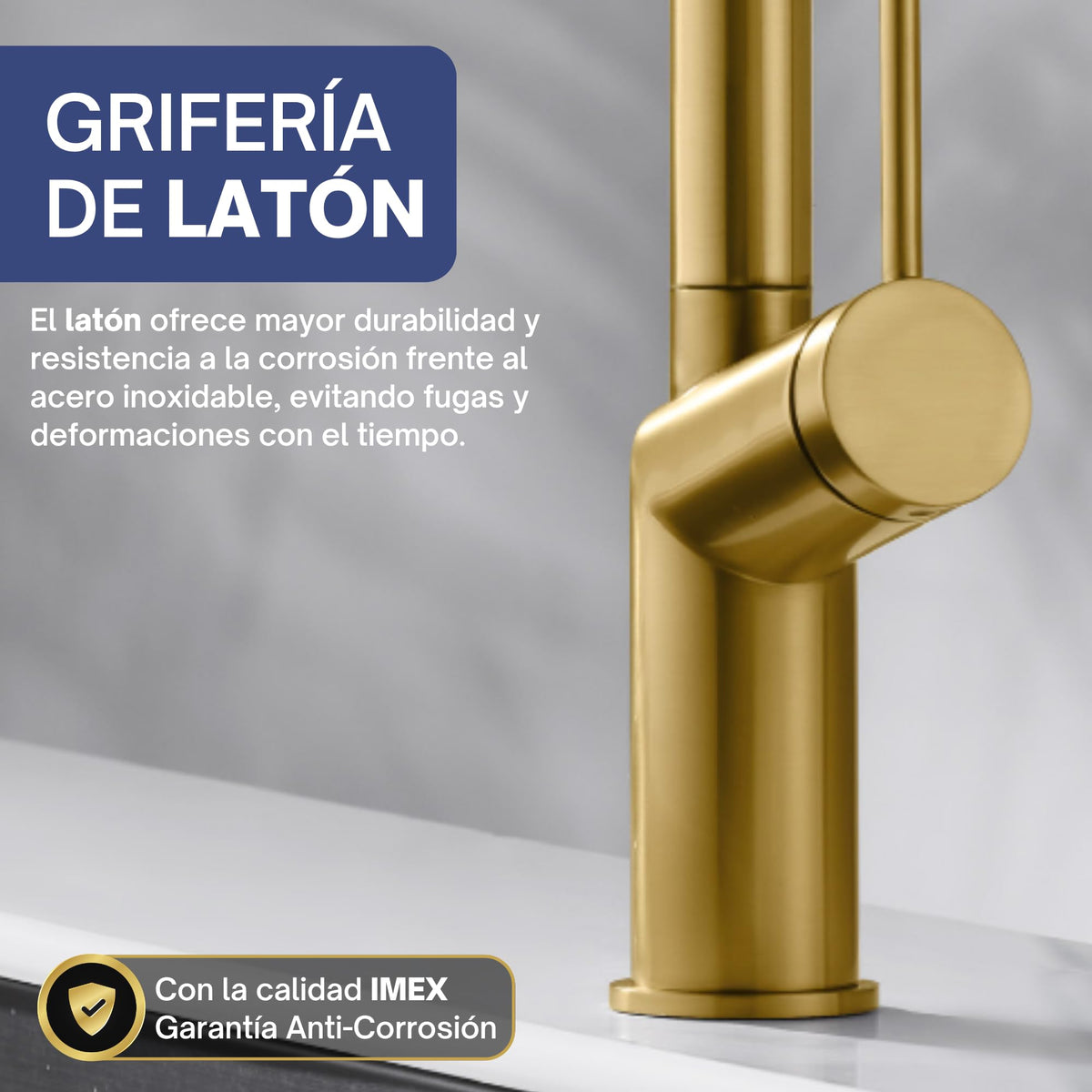 GRIFO DE COCINA EXTRAÍBLE CON DIFUSOR SERIE BONN