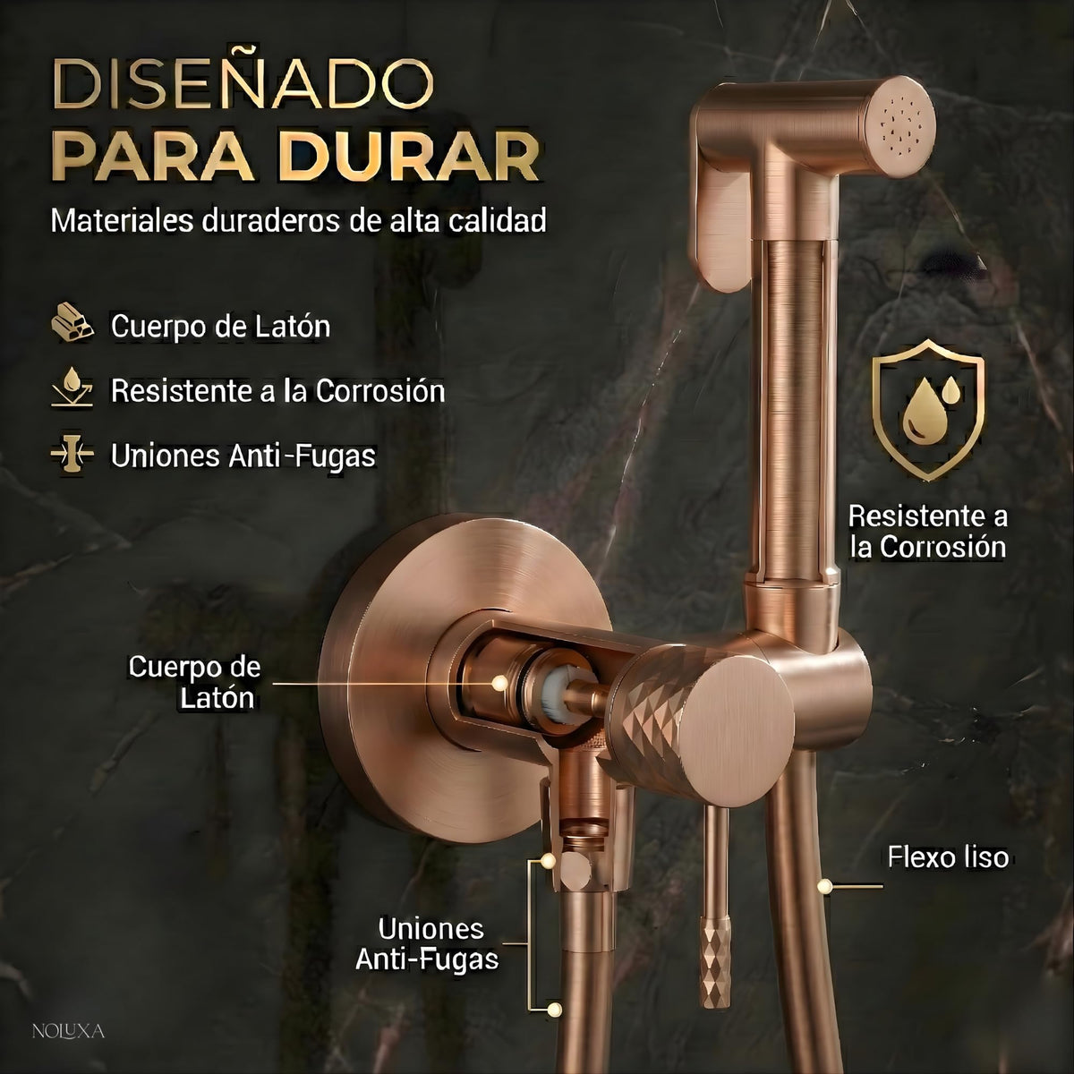 DUCHA HIGIÉNICA EMPOTRADA PARA WC SERIE GÉNOVA